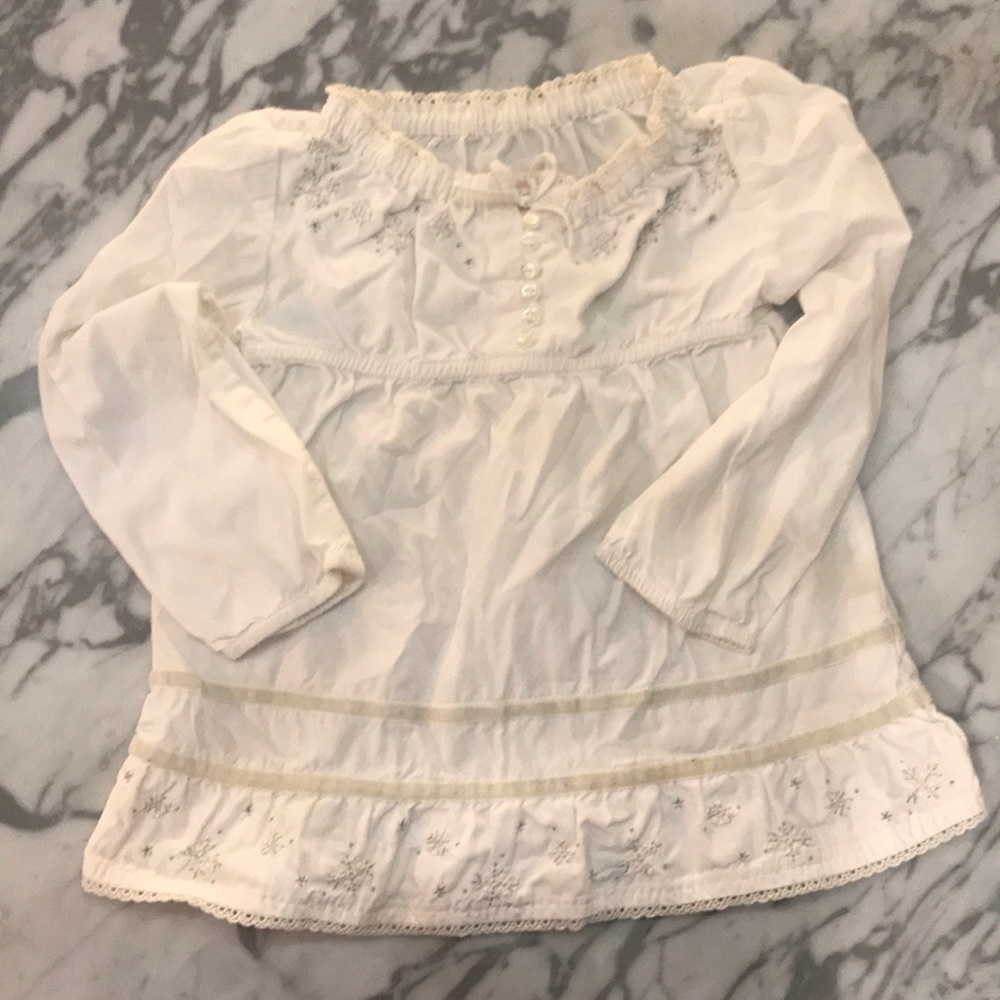 Gap frozen snowflake intricate details tunic